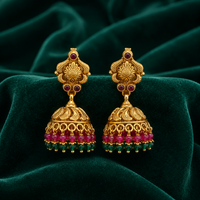 🌺 Ratnarekha Temple Jhumkas - 11.339 GM
