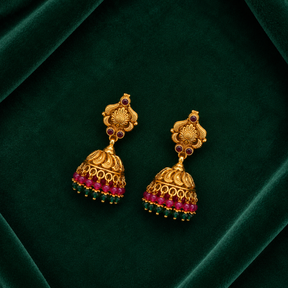🌺 Ratnarekha Temple Jhumkas - 11.339 GM