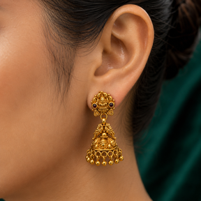 🌺 Rajanidhi Temple Jhumkas - 10.500 GM