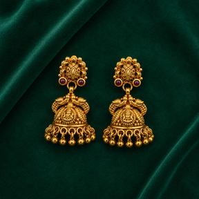 🦢 Vaidehika Temple Jhumkas - 10.940 GM