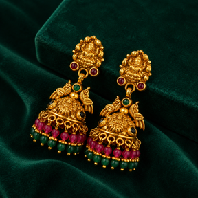 🦚 Lakshmipriya Jhumka Earrings - 12.888 GM