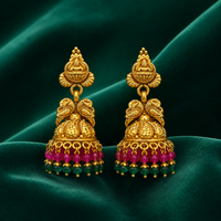 🌼 Ruby Blossom Jhumkas - 11.970 GM