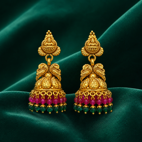 🌼 Ruby Blossom Jhumkas - 11.970 GM