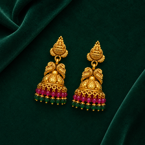 🌼 Ruby Blossom Jhumkas - 11.970 GM