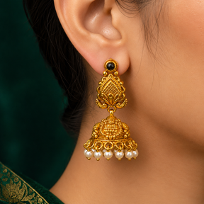 🦢 Pearl Heritage Jhumkas - 8.588 GM