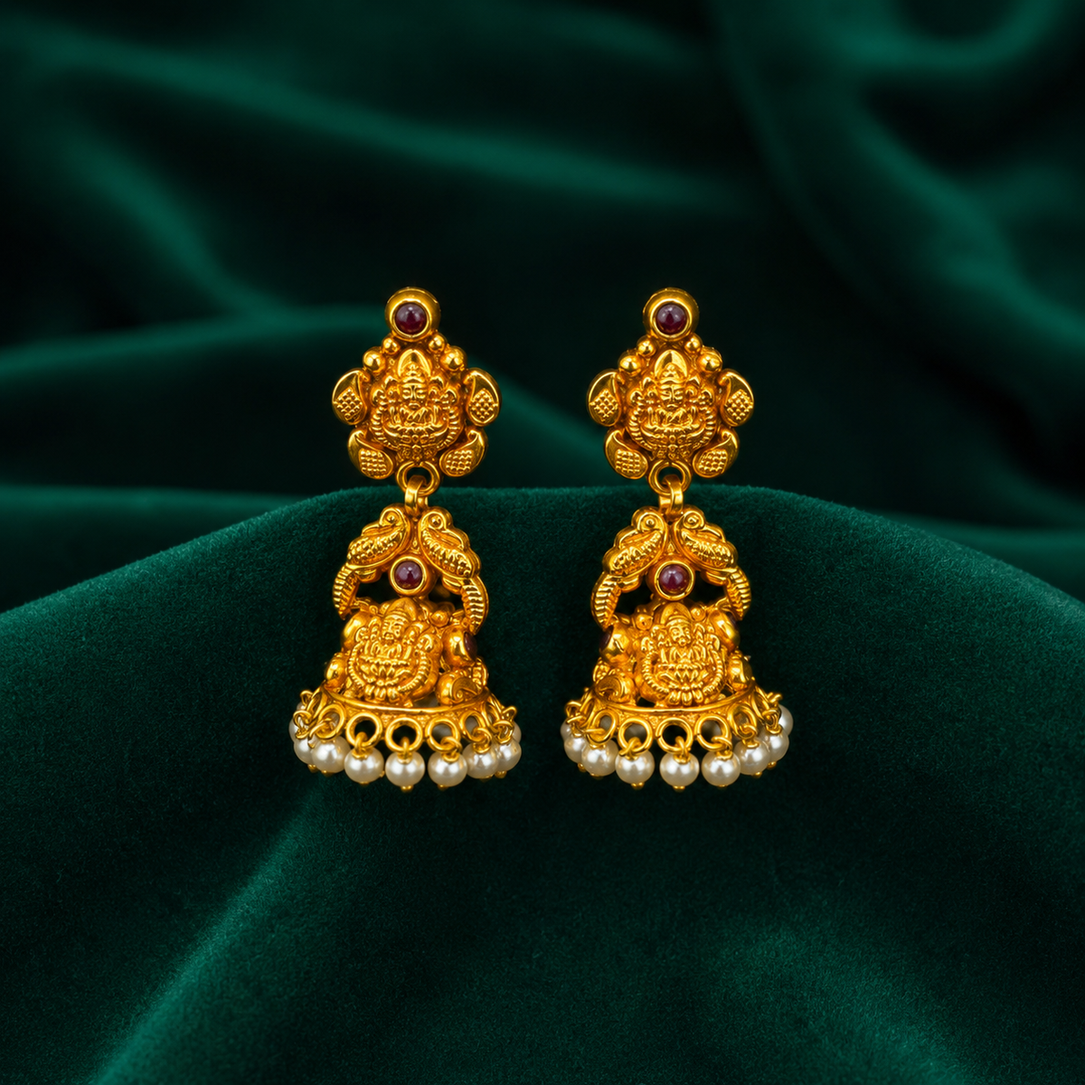 🪷 Lakshmi Pearl Jhumkas - 10.120 GM