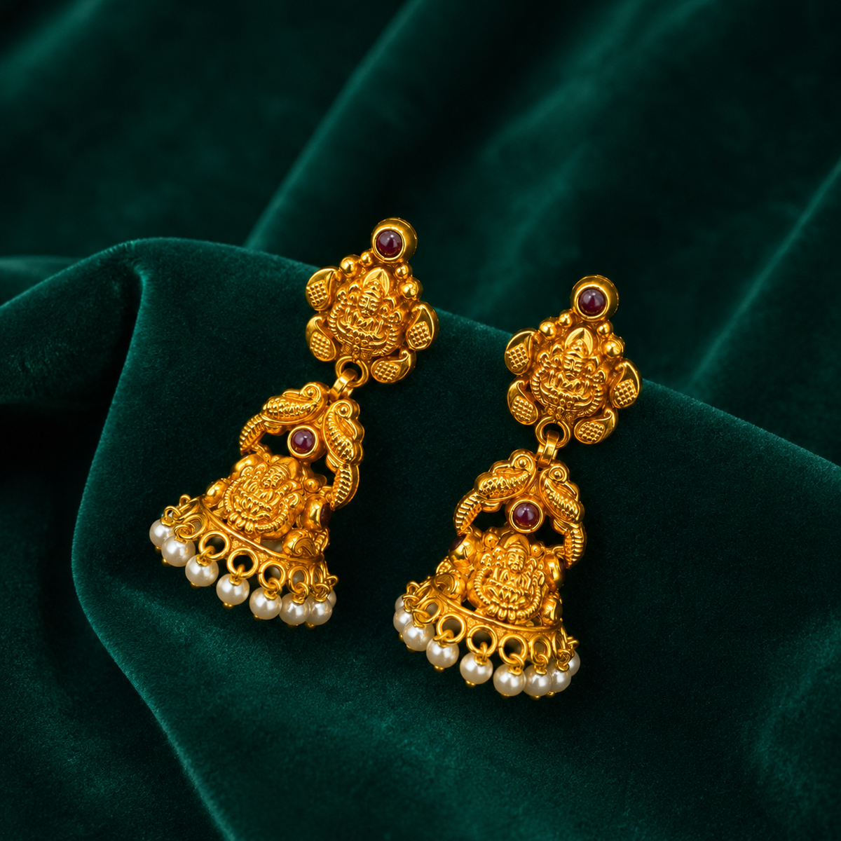 🪷 Lakshmi Pearl Jhumkas - 10.120 GM
