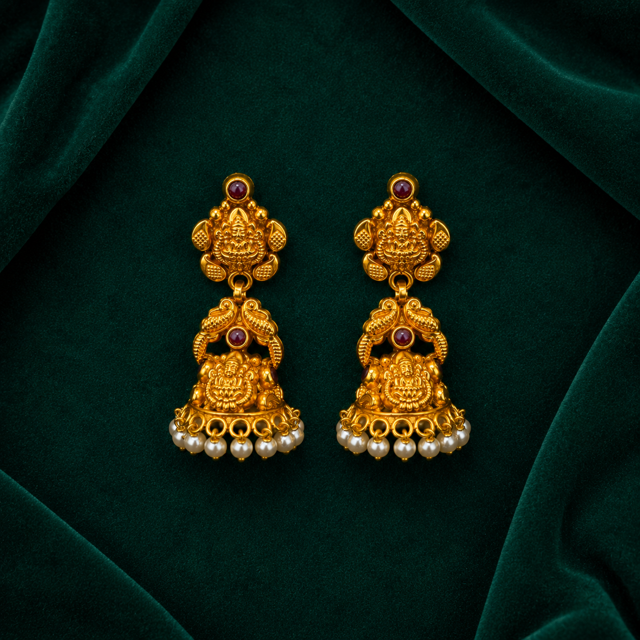 🪷 Lakshmi Pearl Jhumkas - 10.120 GM