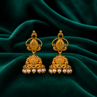 🌙 Midnight Pearl Jhumkas -8.475 GM
