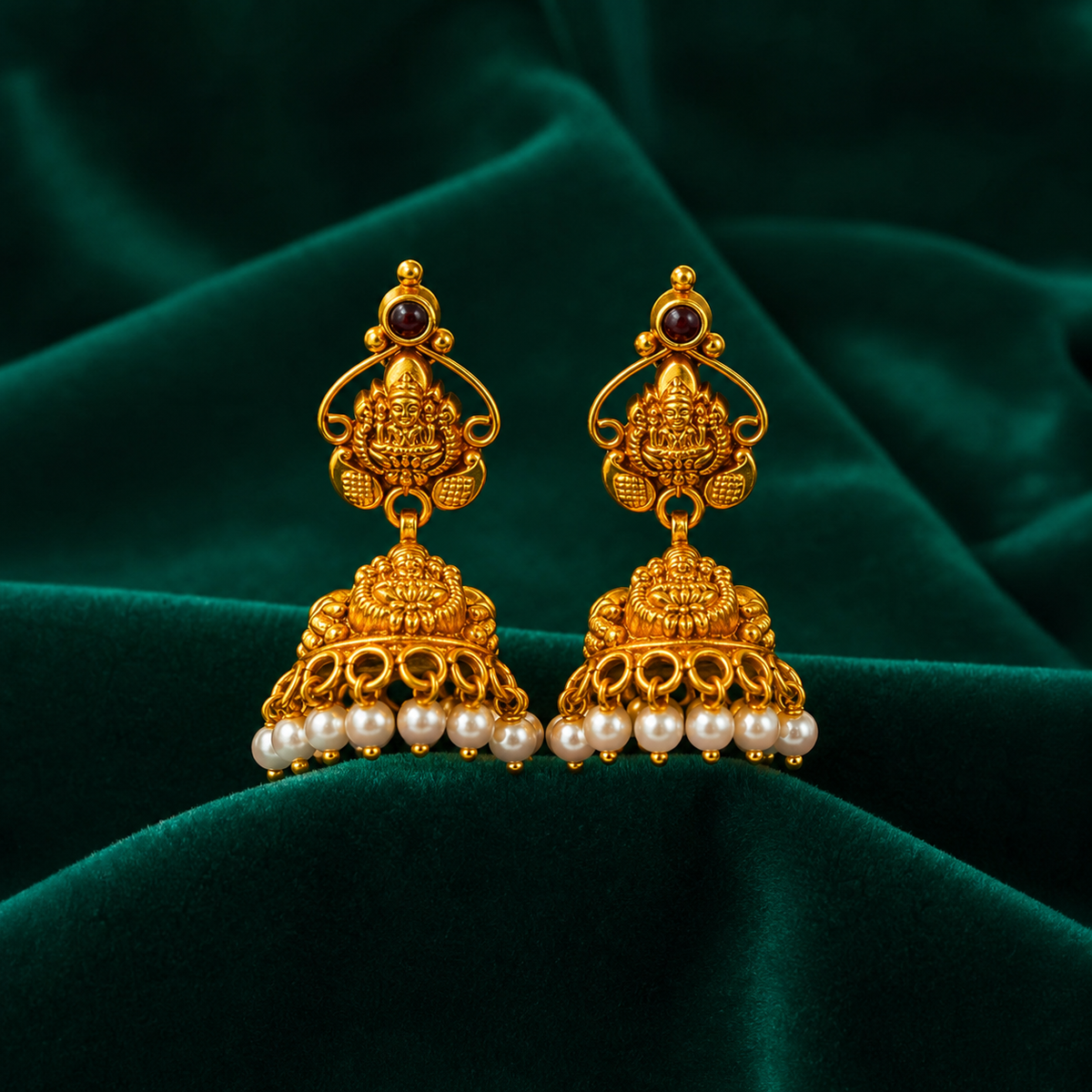 🕊️ Lakshmivara Pearl Jhumkas -8.874 GM