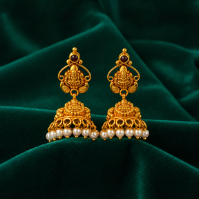 🕊️ Lakshmivara Pearl Jhumkas -8.874 GM