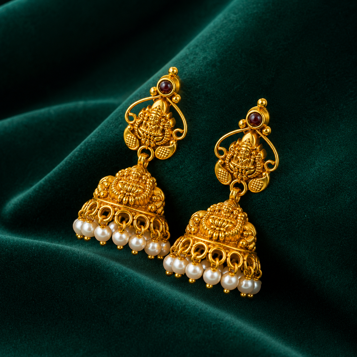 🕊️ Lakshmivara Pearl Jhumkas -8.874 GM