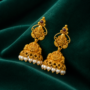 🕊️ Lakshmivara Pearl Jhumkas -8.874 GM