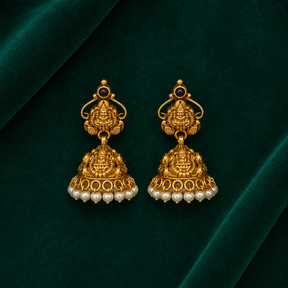 🦢 Chandraprabha Pearl Jhumkas -8.678 GM