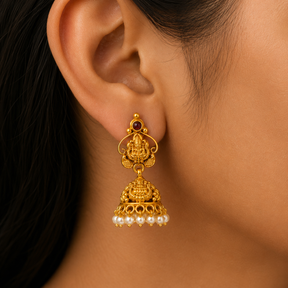 🌹 Rajalakshmi Pearl Jhumkas- 8.792 GM