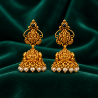 🪙 Nityalaksha Pearl Jhumkas - 8.830 GM