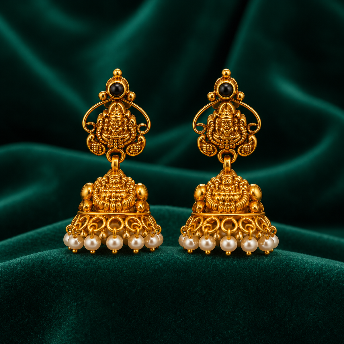 🪙 Nityalaksha Pearl Jhumkas - 8.715 GM