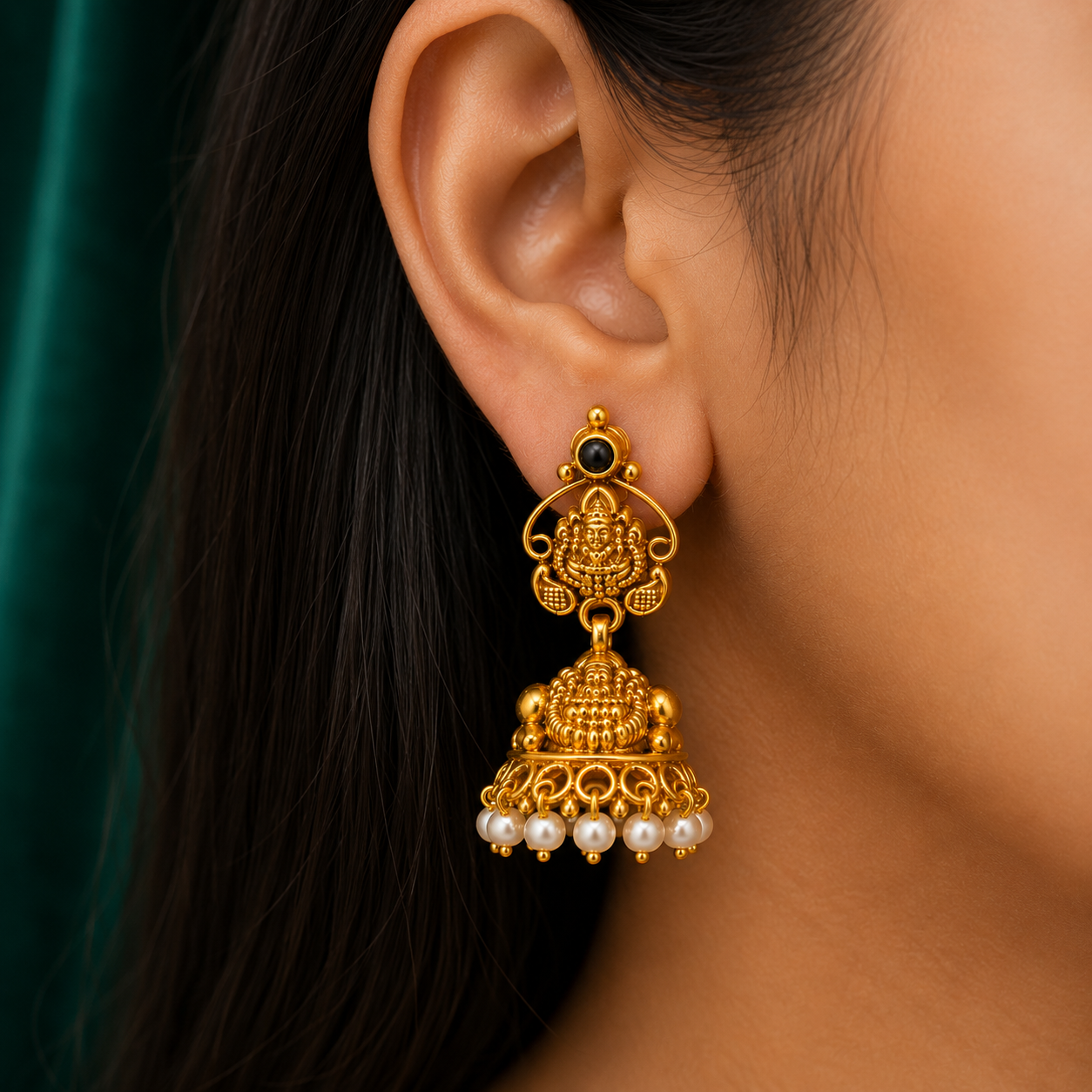 🪙 Nityalaksha Pearl Jhumkas - 8.830 GM