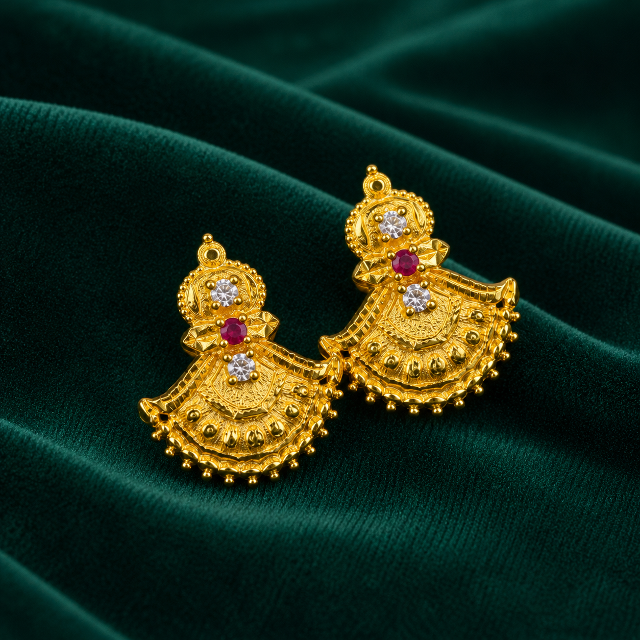 🌼 Anvika Ruby Studs - 3.223 GM