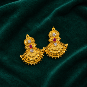 🌼 Anvika Ruby Studs - 3.223 GM