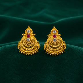 🌟 Vaidehi Ruby Studs - 4.375 GM
