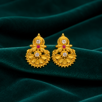 🌼 Mrinalini Ruby Studs - 4.555 GM