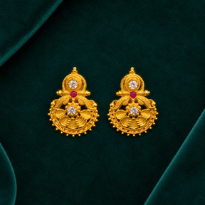 🌼 Mrinalini Ruby Studs - 4.555 GM