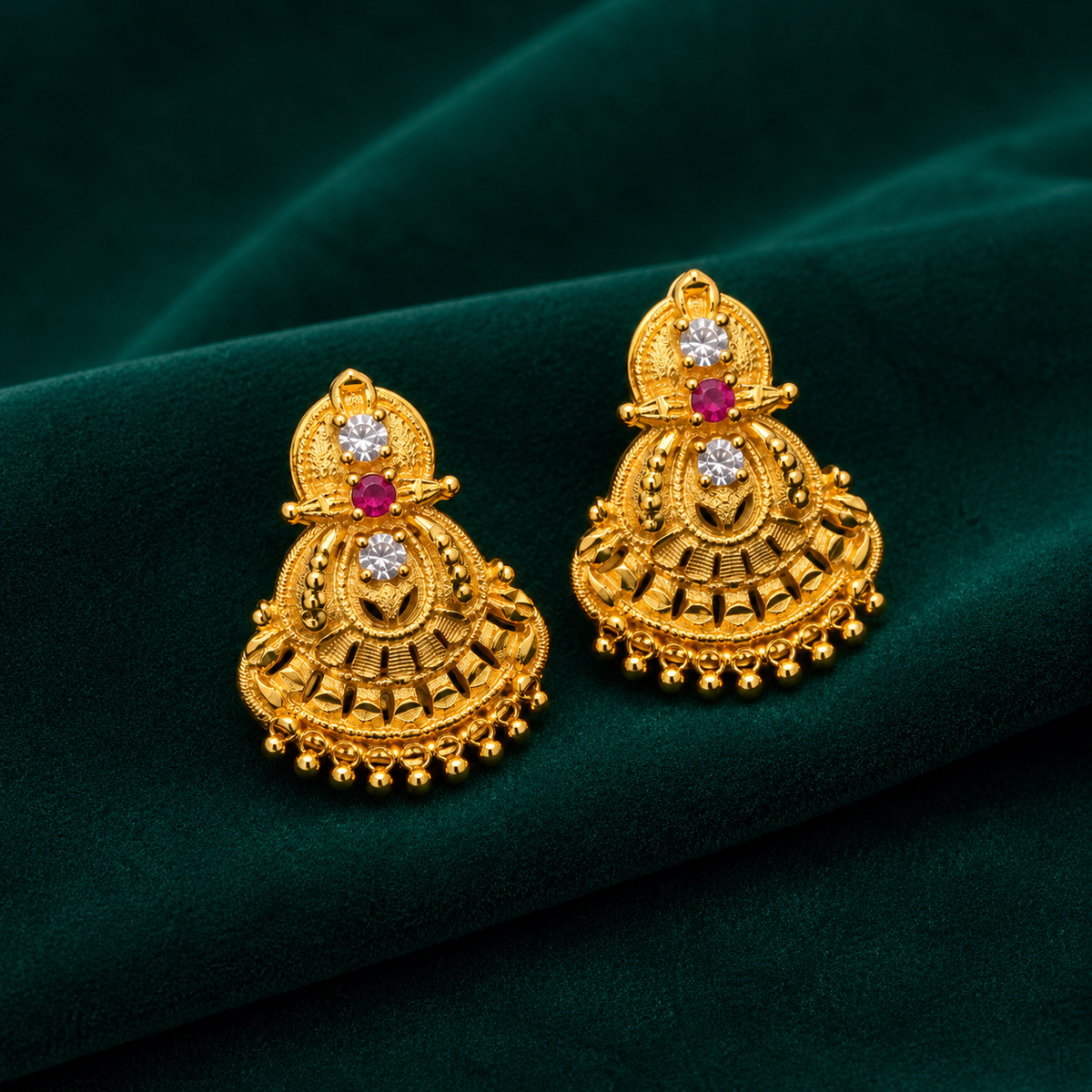 🌺 Tarini Ruby Studs - 4.246 GM