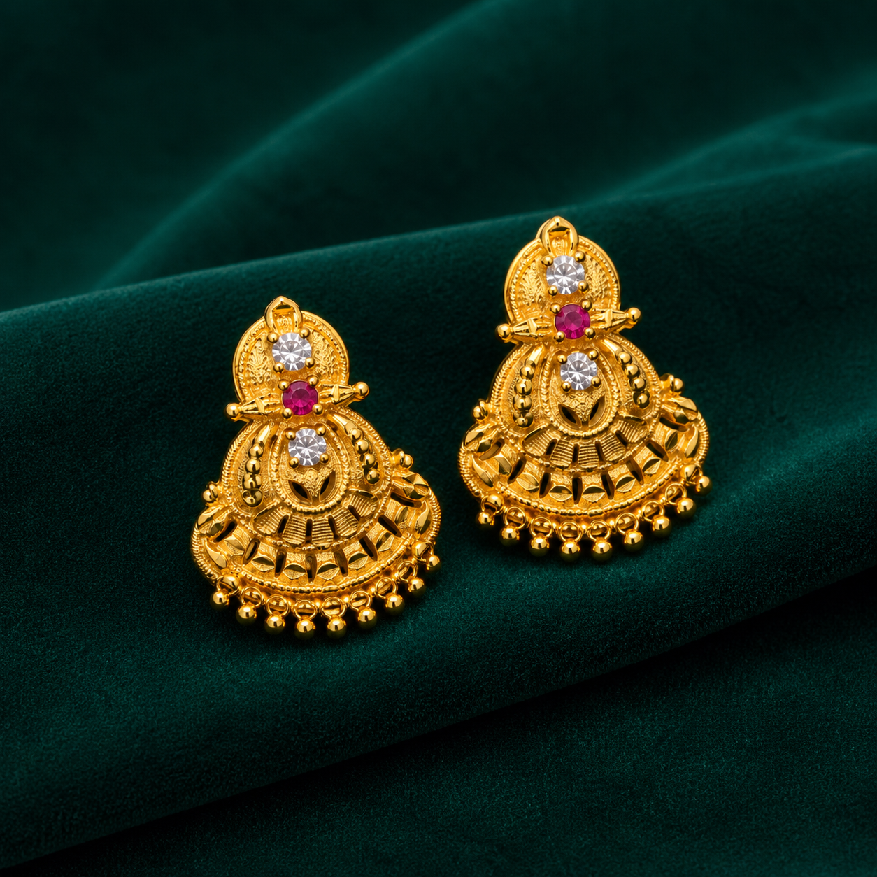 🌺 Tarini Ruby Studs - 4.246 GM