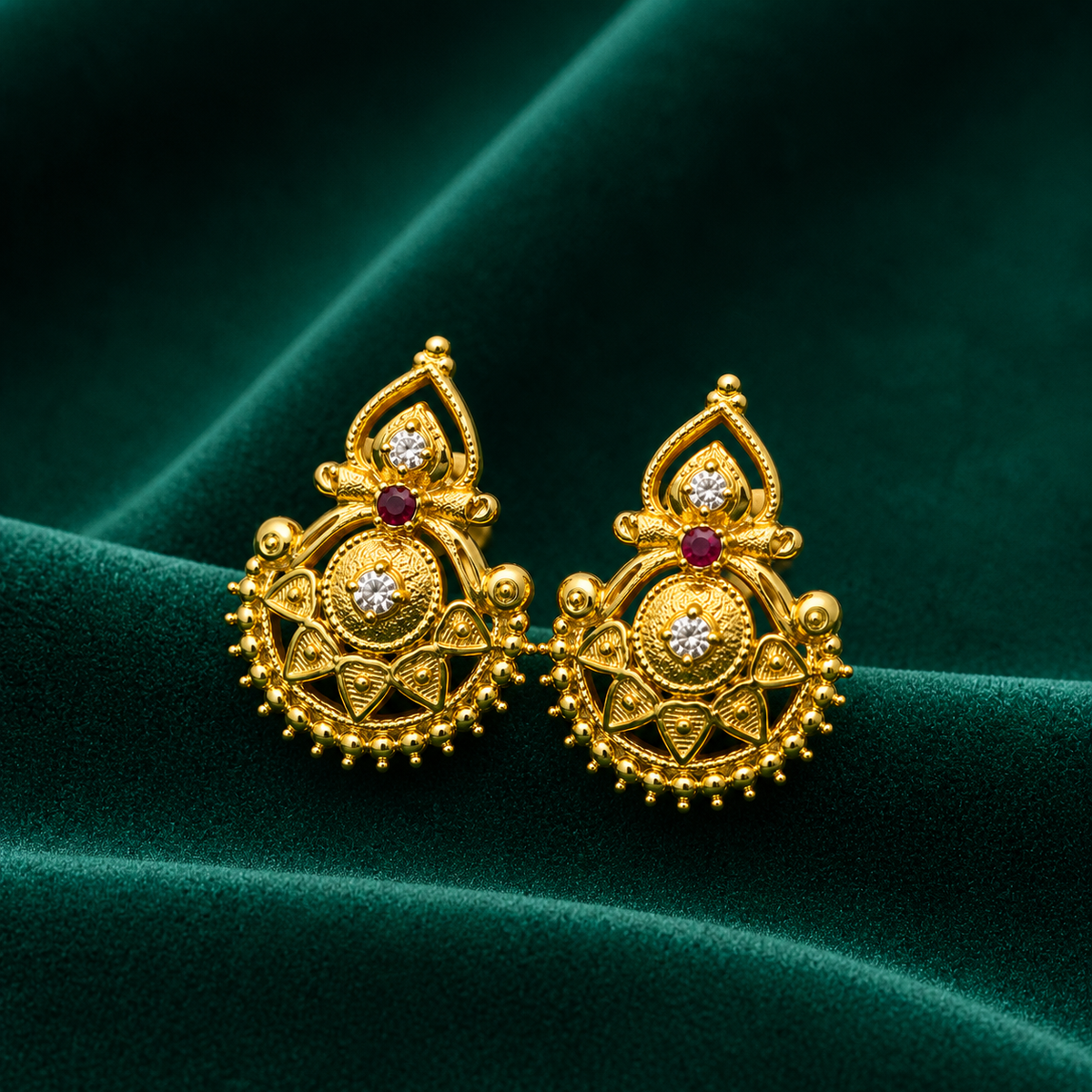 🌸 Vamika Ruby Studs -4.174 GM