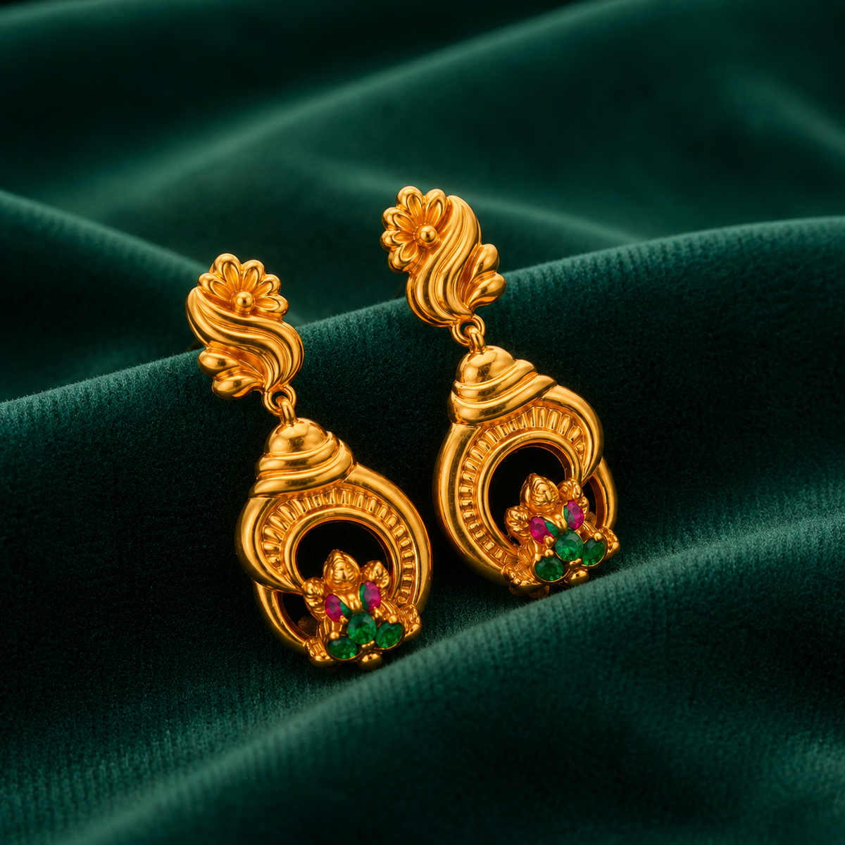 🌼 Lakshmi Arch Earrings - 3.830 GM