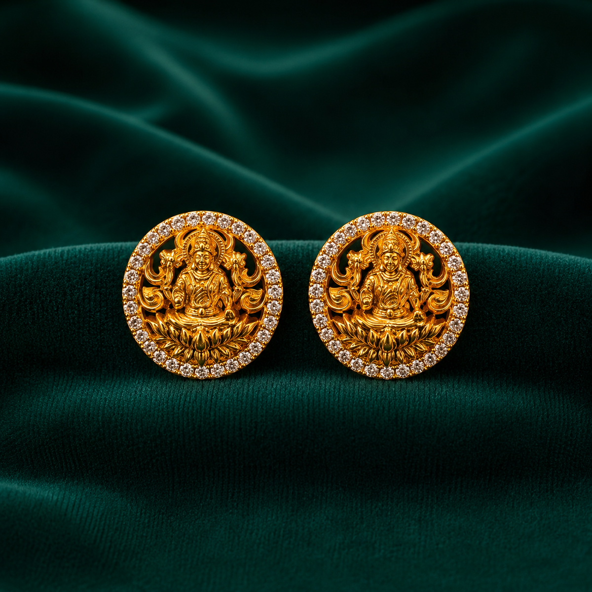 💠 Lakshmi Halo Studs - 5.960 GM