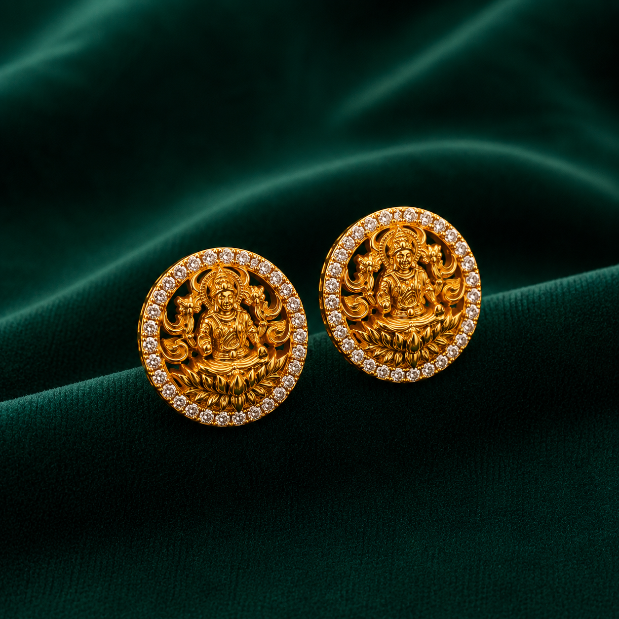 💠 Lakshmi Halo Studs - 5.960 GM