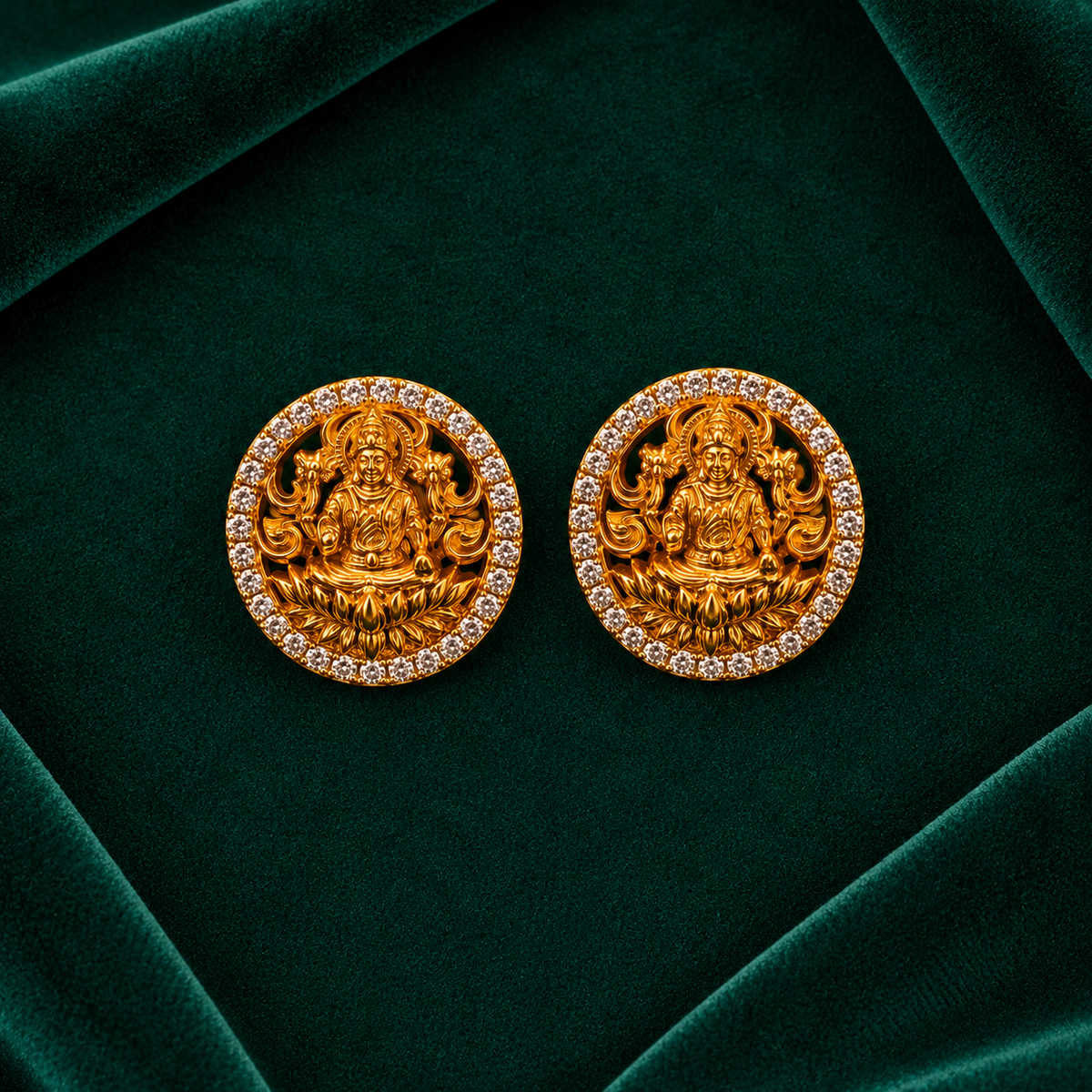 💠 Lakshmi Halo Studs - 5.960 GM