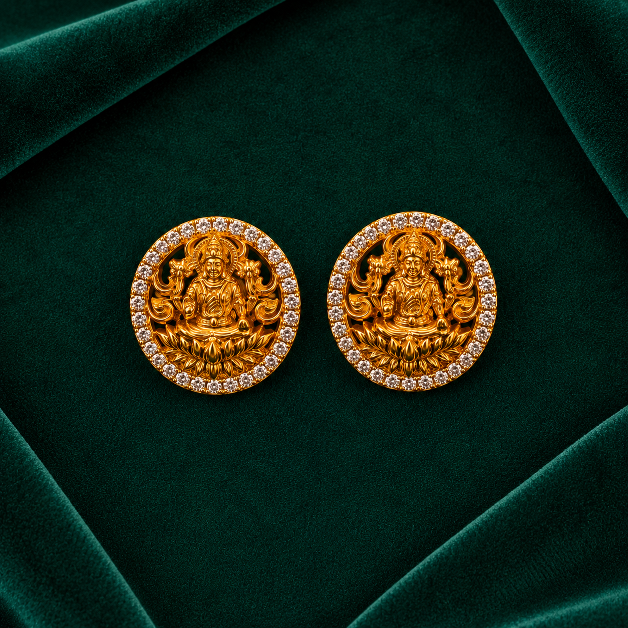 💠 Lakshmi Halo Studs - 5.960 GM