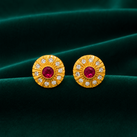 ❤️ Ruby Sunburst Studs -4.130 GM