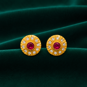 ❤️ Ruby Sunburst Studs -4.130 GM