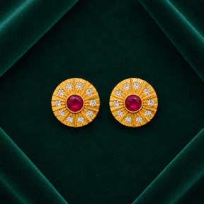❤️ Ruby Sunburst Studs -4.130 GM
