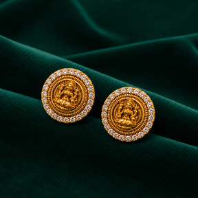 🪷 Lakshmi CZ Halo Studs - 4.480 GM