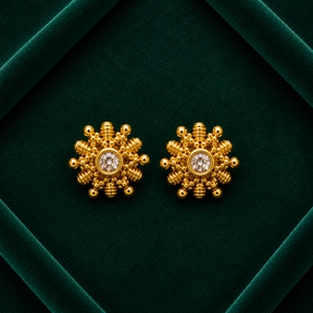 ✨ CZ Sunburst Studs - 4.350 GM
