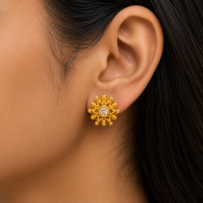 ✨ CZ Sunburst Studs - 4.350 GM