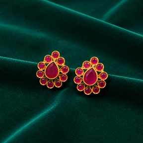 ❤️ Ruby Teardrop Studs - 8.940 GM