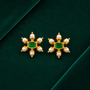 💚 Emerald Pearl Studs - 4.779 GM