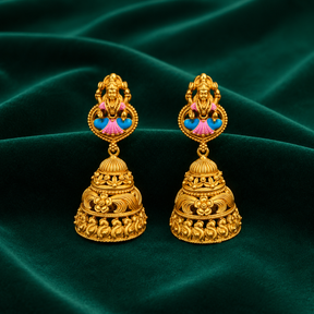 🪷 Lakshmi Enamel Jhumkas  - 4.910 GM