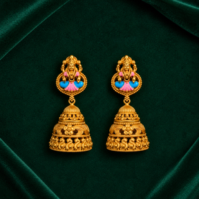 🪷 Lakshmi Enamel Jhumkas  - 4.910 GM