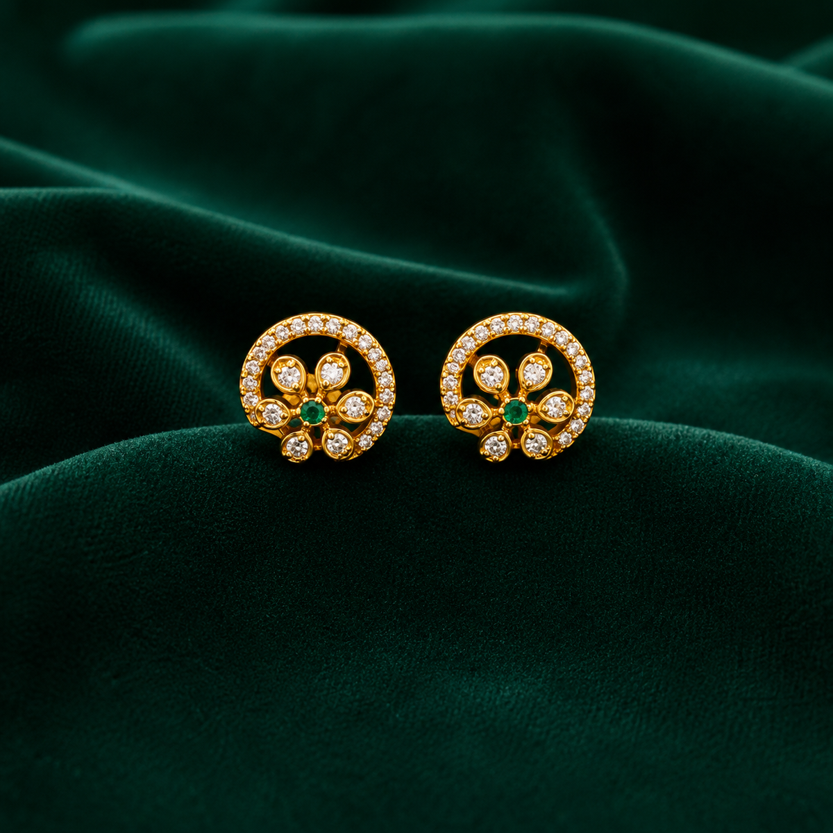 💚 Emerald Halo Studs - 3.850 GM
