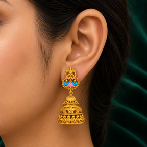 🪷 Lakshmi Enamel Jhumkas  - 4.910 GM