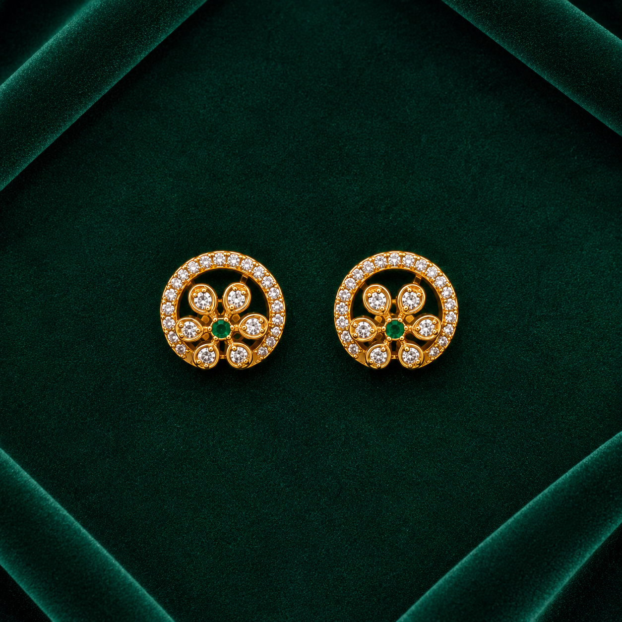 💚 Emerald Halo Studs - 3.850 GM