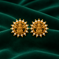 🪷 Lakshmi Pearl Studs - 7.534 GM