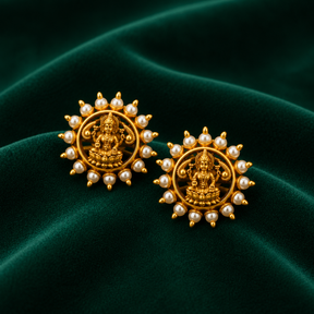🪷 Lakshmi Pearl Studs - 7.534 GM